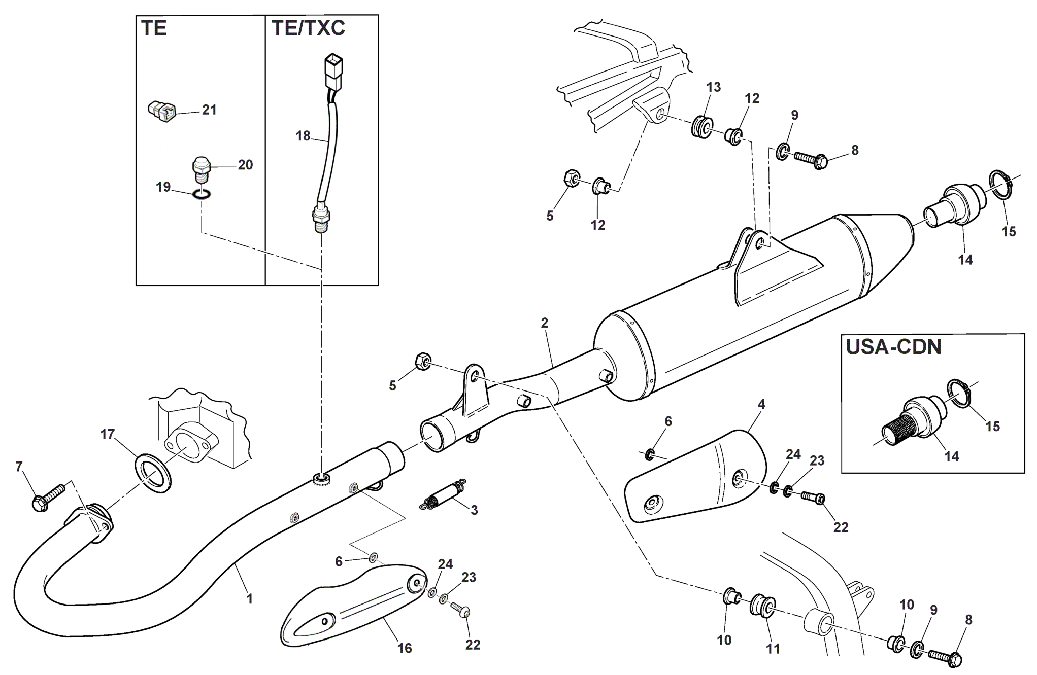 EXHAUST SYSTEM (TE-TXC)