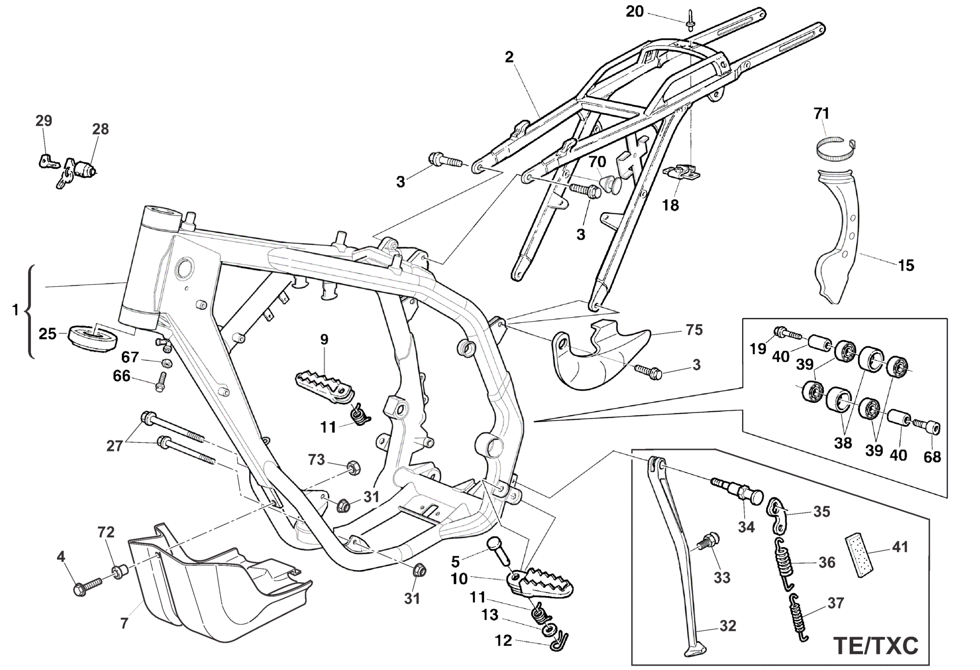 FRAME - FOOTRESTS